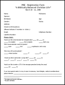 pre registration form